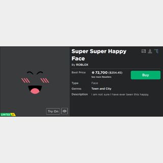 Bundle  Roblox Super Happy Face - Itens de Jogos - Gameflip