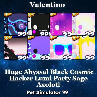 Huge Abyssal Black Cosmic Hacker Lumi Party Sage Axolotl