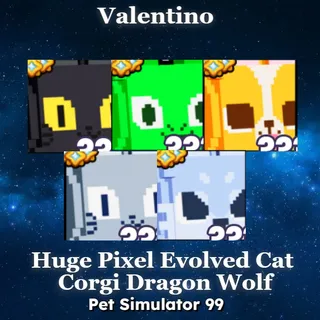 Huge Pixel Evolved Cat Corgi Dragon Wolf