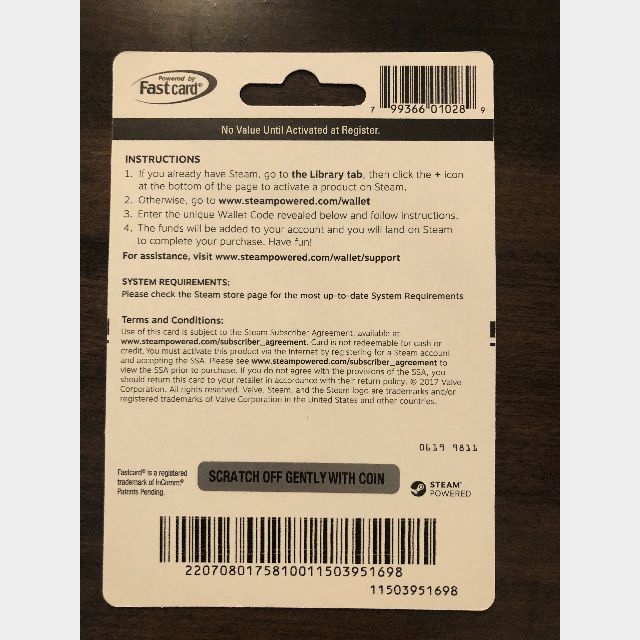 digital steam gift card amazon ith a visa cacrd