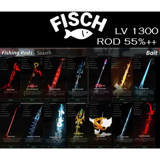 Fisch, Fisch, | Lv,1300 Account | Unverified Account, Accounts