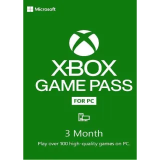 XBOX PC gamepass (3 Months) 