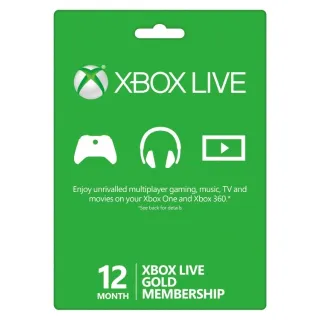 XBOX LIVE GOLD 12 MONTH 