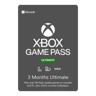 XBOX ultimate Pass 3 MONTH