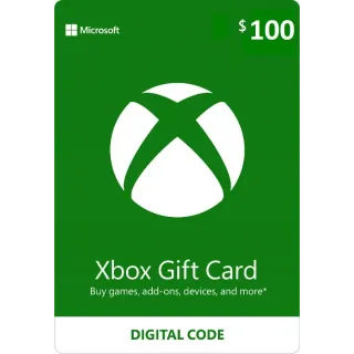 XBOX GIFT CARD 100 USD