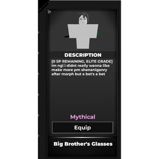 big brothers glasses - type soul