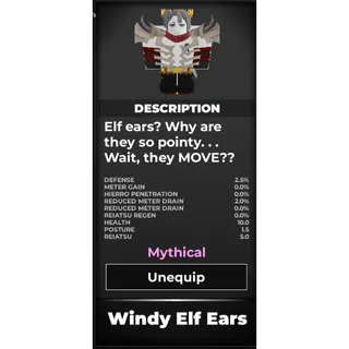 windy elf ears - type soul 