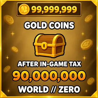 [🪙] WORLD ZERO - 99,999,999 GOLD X1 (IN GAME TAX NOT COVER)