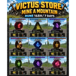 [🔥] 3x RUNES BUNDLE | 168h / 7d DURATION | MINE A MOUNTAIN | ROBLOX 