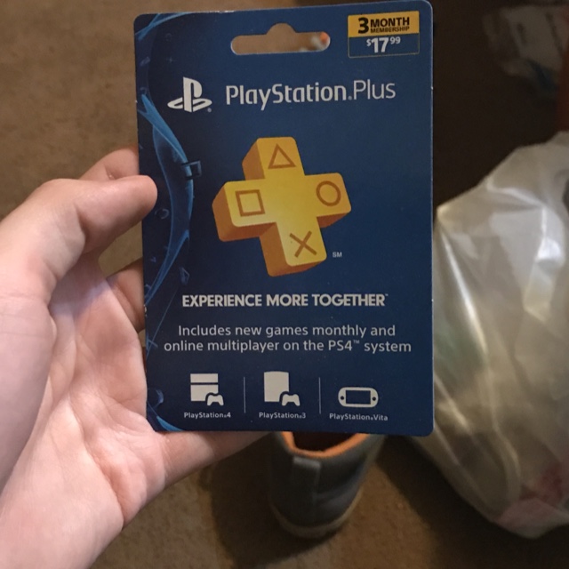 Playstation plus online membership card