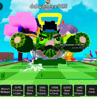 Kiwi cannoneer 5kg Ascended-Neon 5.2m dps max level