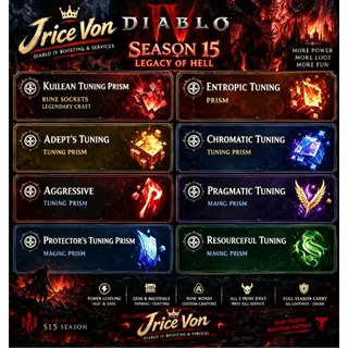 Diablo IV S15 Consumables: Tuning Prisms x100  Diablo4