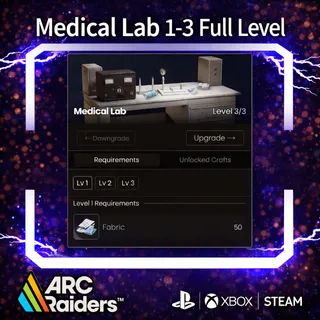 Medical Lab1-3 Full level ARC Raiders | Most Affordable Price | Fast & Safe Delivery| 24/7 Suppor