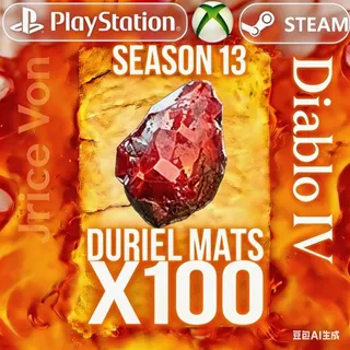 Diablo 4 Diablo IV S13 DURIEL MATS X100。
