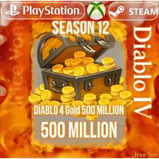 Diablo 4 Diablo IV S12 gold 500 MILLION