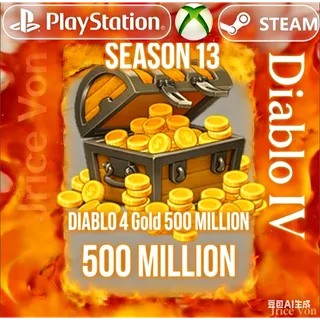 Diablo 4 Diablo IV S13 gold 500 MILLION