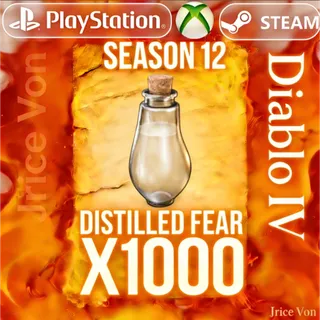 Diablo 4 Diablo IV S12 DISTILLED FEAR X1000。