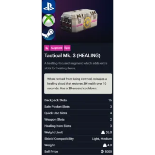 ARC Raiders Tactical Mk. 3 (HEALING) Blueprint