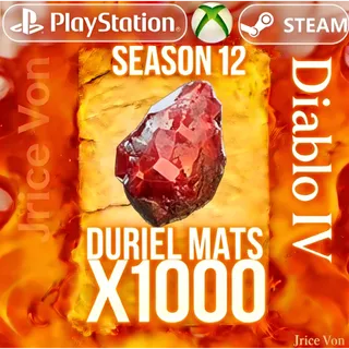 Diablo 4 Diablo IV S12 DURIEL MATS X1000。