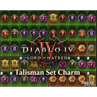 Diablo 4 S13 | 5/5 Full Set [Balazan's Bite] Set Charm | Talisman