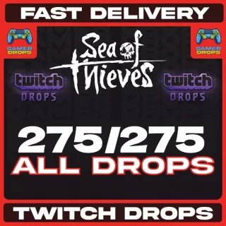 Sea of Thieves ALL Twitch Drops (310K Gold) ☑️ Obsidian/Phoenix/Omen/Hunter+MORE