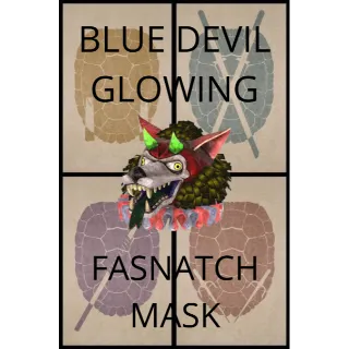 GLOWING BLUE DEVIL MASK