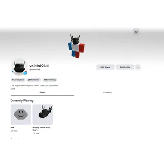 Super Stacked Account I Hex I The Lolcat Bible I Red Ribbons I RBX Hat I Lua Black Hat I Brinsop of the Black Heart I Rare