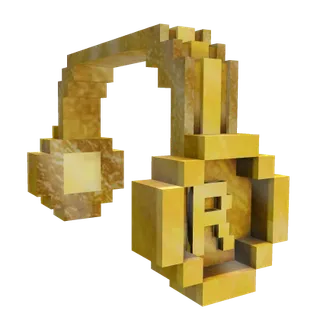 Gold 8-Bit Headphones