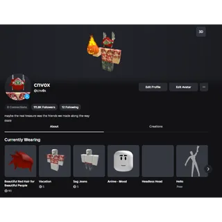 Headless Account I Tix Collection I Festive Sword Valkyrie I 111k Followers I Pumpkin Face I EXTREMELY STACKED