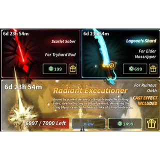 Scarlet Saber + Lagoon's Shard + Radiant Executioner - Fisch