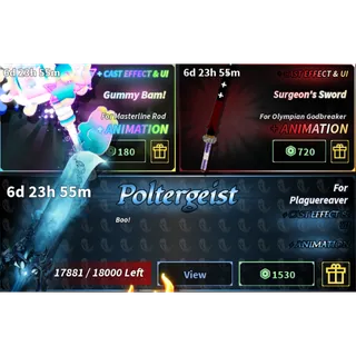 Gummy Bam! + Surgeon's Sword + Poltergeist - Fisch