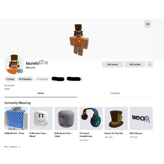 Stacked Namesnipe Account: ''Laurels'' I Pi Day Cap I Brown Tix Top Hat I Face of the Future I VR Headset I New Years Tiara