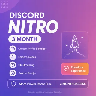 Discord Nitro - 3 Month TRIAL Subscription Key GLOBAL