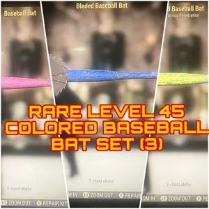 COLORED BASEBALL BAT SET