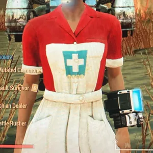 RED ASYLUM WORKERS DRESS