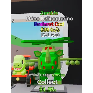 Zombie Rhino Helicopterino Steal The Brainrot 