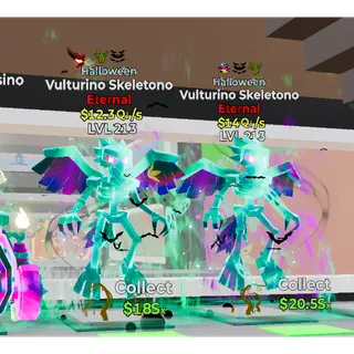 Halloween Vulturino Skeletono x2 Steal The Brainrot