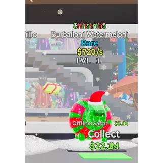 Christmas Burballoni Watermeloni Steal The Brainrot
