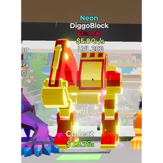 Neon Diggoblock Steal The Brainrot