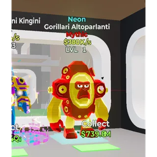Neon Gorillari Altoparlanti Steal The Brainrot 