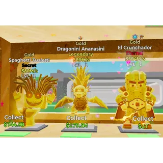 Gold Spaghetti Tualetti Dragoni Ananasini El Crunchador Steal The Brainrot