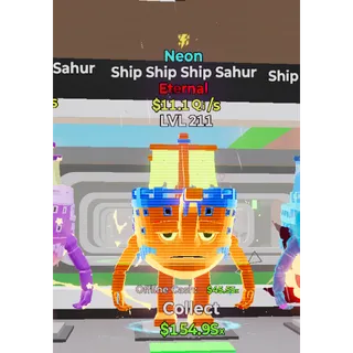 Neon Ship Ship Ship Sahur Steal The Brainrot