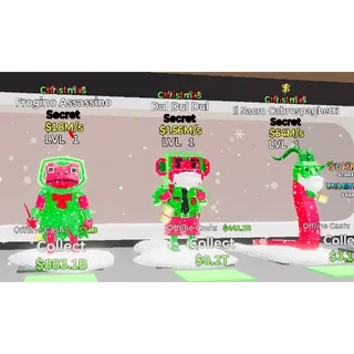 Christmas Xmas Steal The Brainrot Bundle iL Sacro Cabrospaghetti, Frogino Assassino, Dul Dul Dul