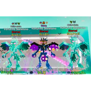 Vulturino Skeletono x3 Steal The Brainrot