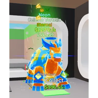 Neon Celesto Tortello Steal The Brainrot