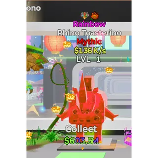 Rainbow Rhino Toasterino Steal The Brainrot