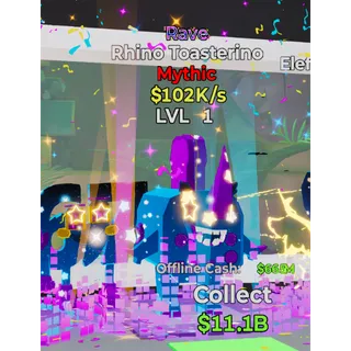 Rave Rhino Toasterino Steal The Brainrot