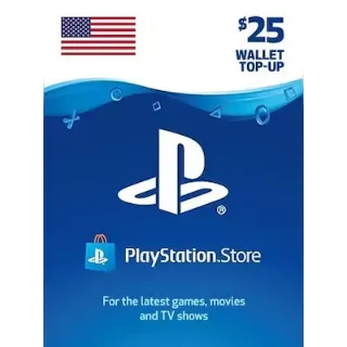 $25.00 USD PlayStation Store