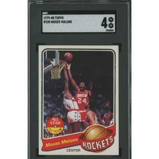1979-80 Moses Malone (SGC 4 VG-EX) - Topps 1st Team All Star Houston Rockets #100