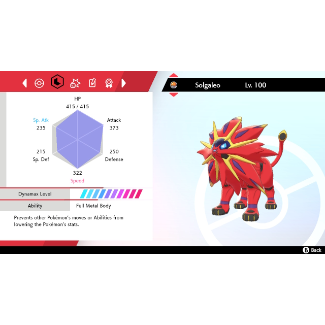 ✨ Shiny Solgaleo ✨ Pokemon Sword and Shield ✨ Max Stats - Game